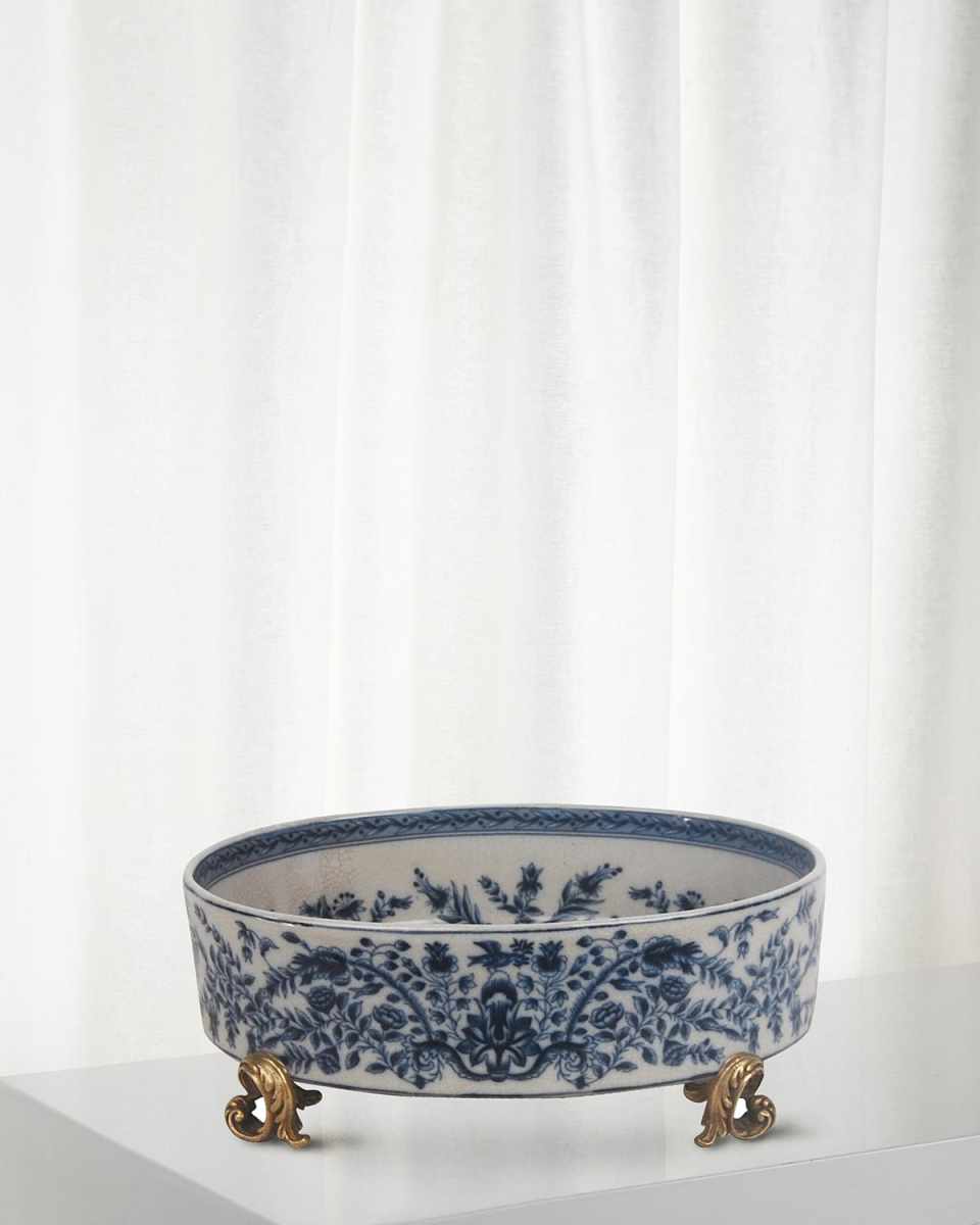 Blue and White Planter